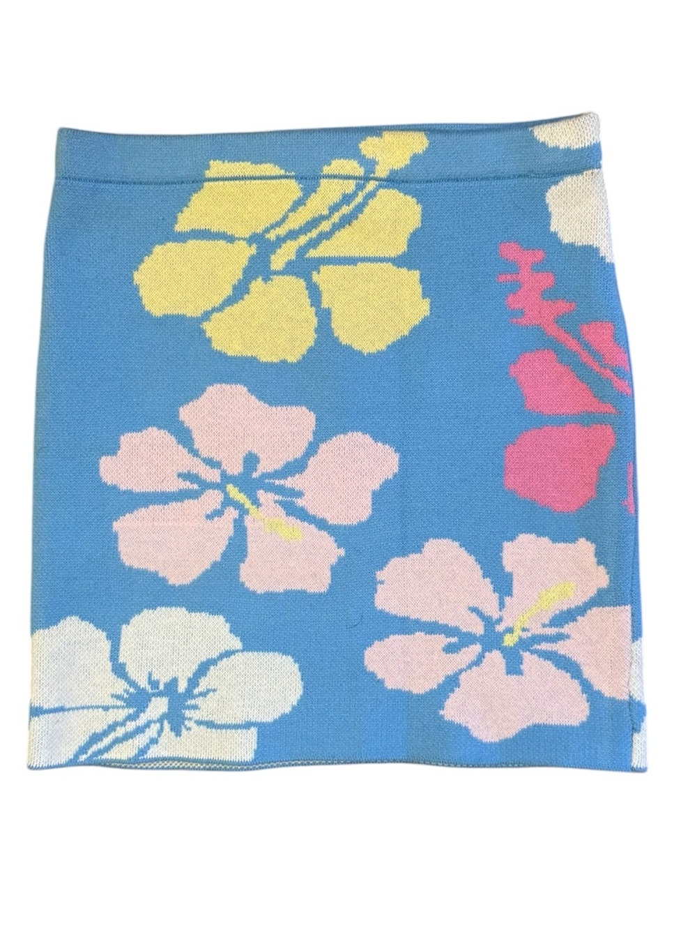 Forever 21 Hawaiian Print Floral Knit stretch Mini Skirt